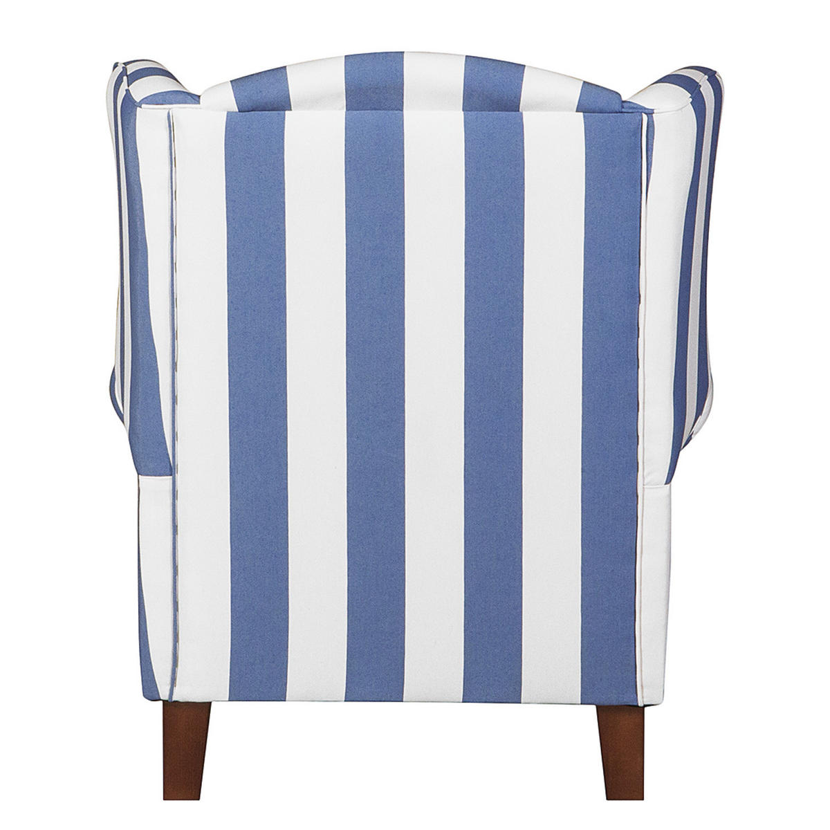 SESSEL ohne Hocker - Webstoff - Blau gestreift - Blau, Holz/Textil (78/95/78cm) - home24