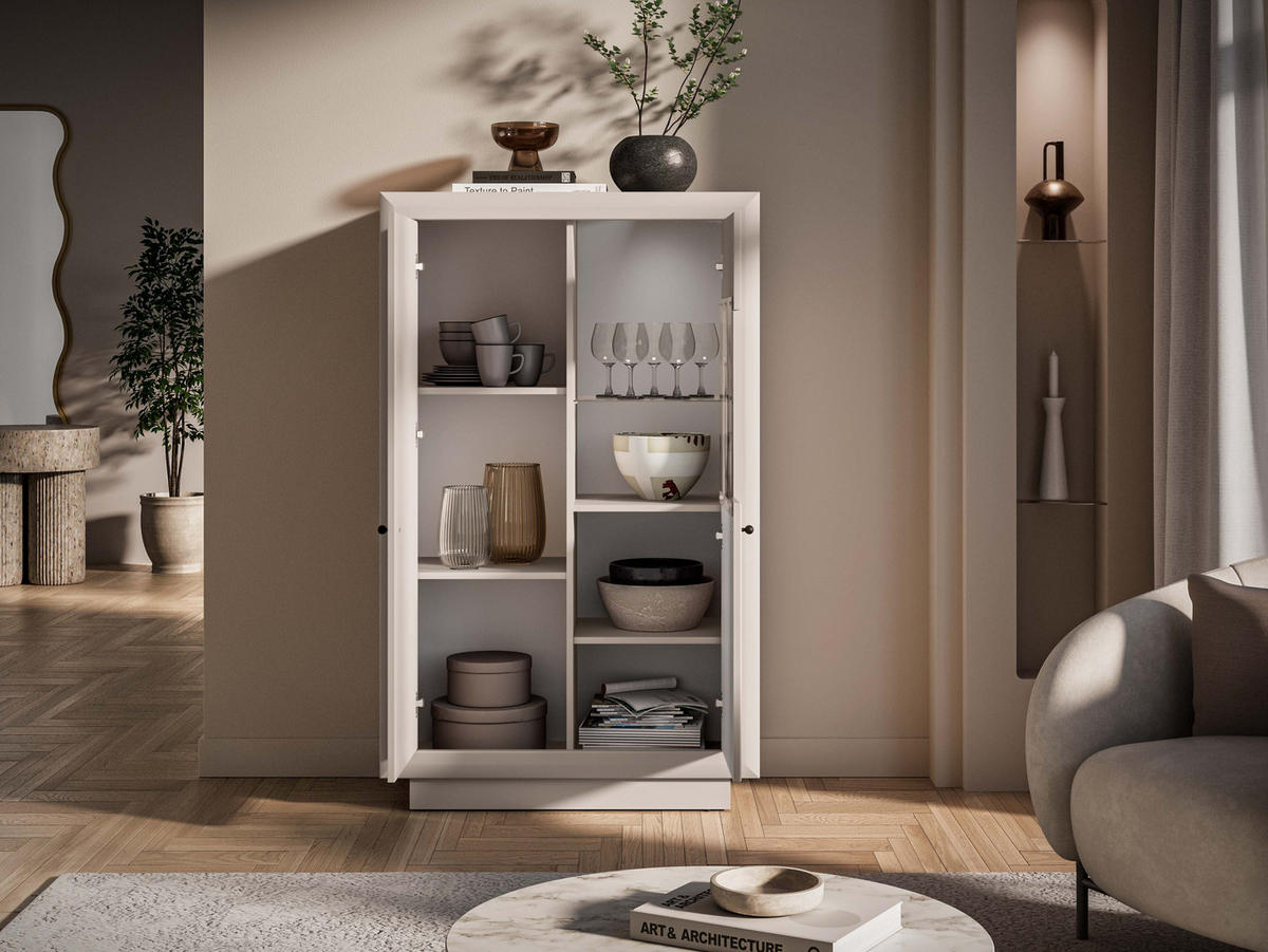 VITRINE – SOLO 04 – 92 cm – Solo – Kaschmir - Kaschmir, Holzwerkstoff (92/150/40cm) - hi-markt