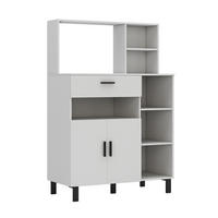 HOCHSCHRANK Emanuel Weiß 90 cm - Weiß, Holzwerkstoff (90/133/40cm) - Vicco