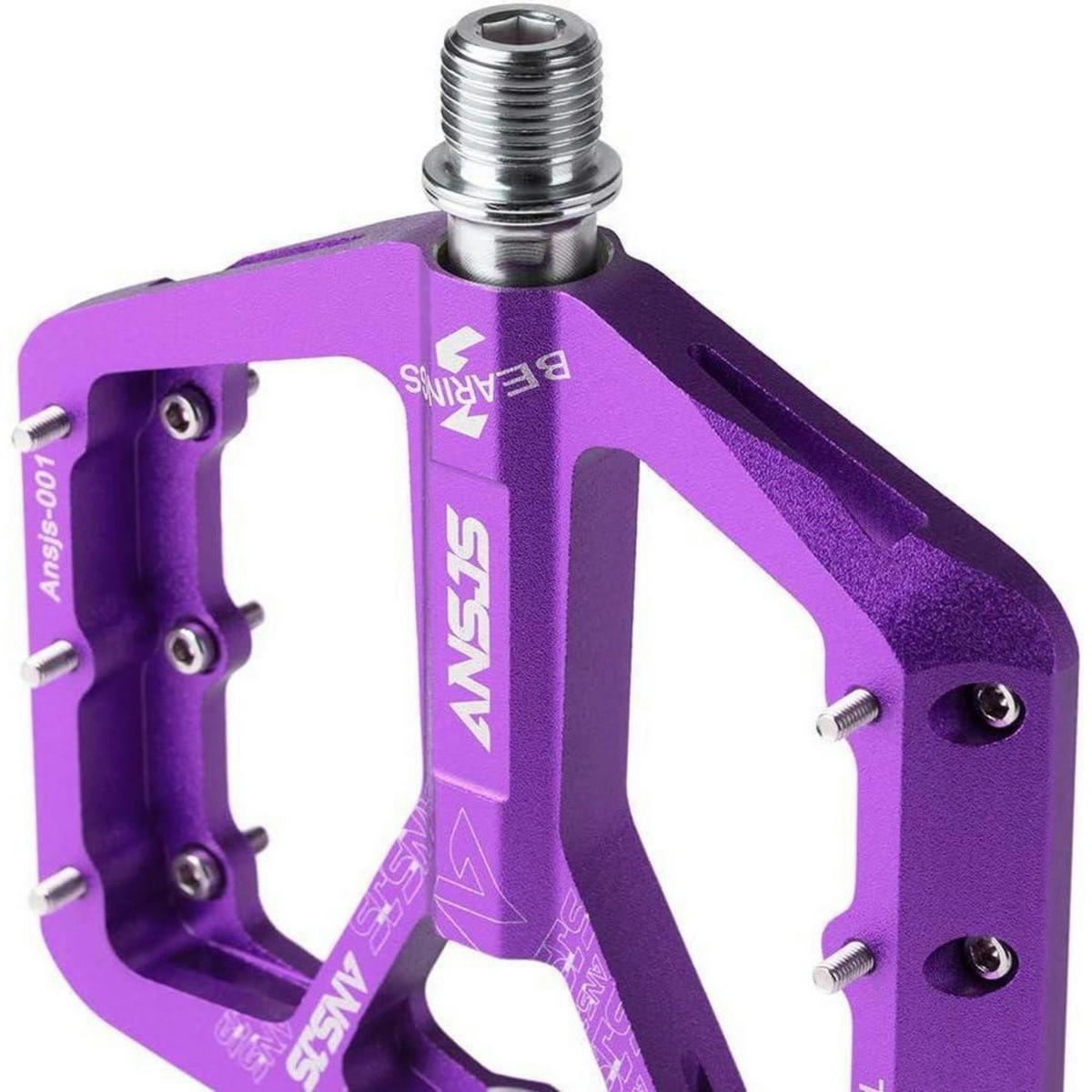 FAHRRADPEDALE Rennrad Aluminium Ultraleicht Antirutsch Violett - Violett, Metall (11/1.5/12.1cm)
