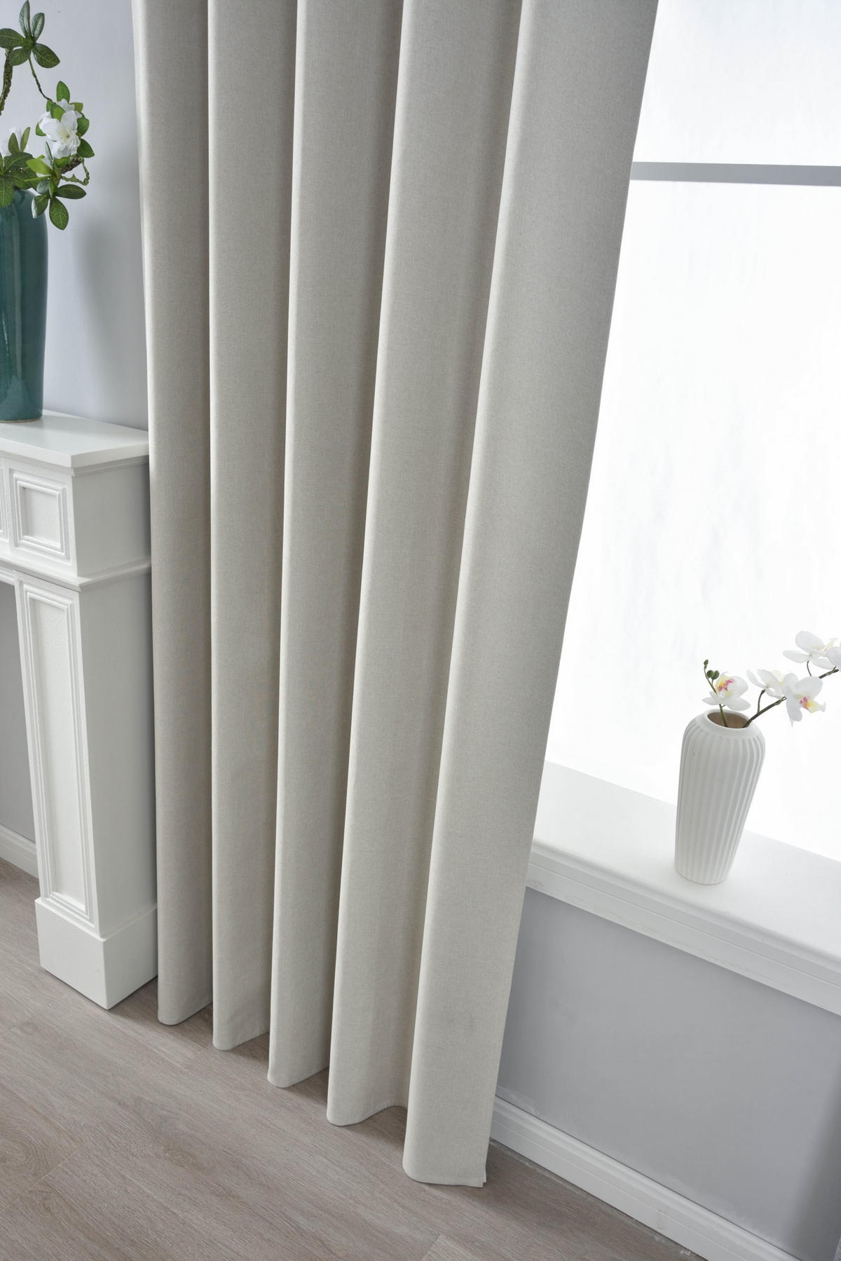 VORHANG BOSTON DARK HxB 175x140 cm Creme - Creme, Textil (140/175cm) - Gardinenbox