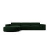 ECKSOFA links Jodie aus Samt flaschengrün 4 Sitzplätze - Dunkelgrün, Textil (166/284cm) - Micadoni