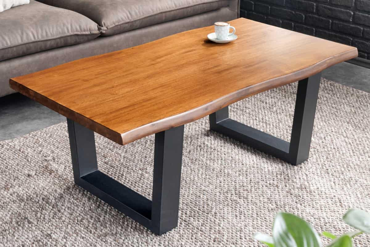COUCHTISCH GENESIS Akazie rechteckig Braun 110cm - Braun, Holz/Metall (59/110/45cm) - riess-ambiente
