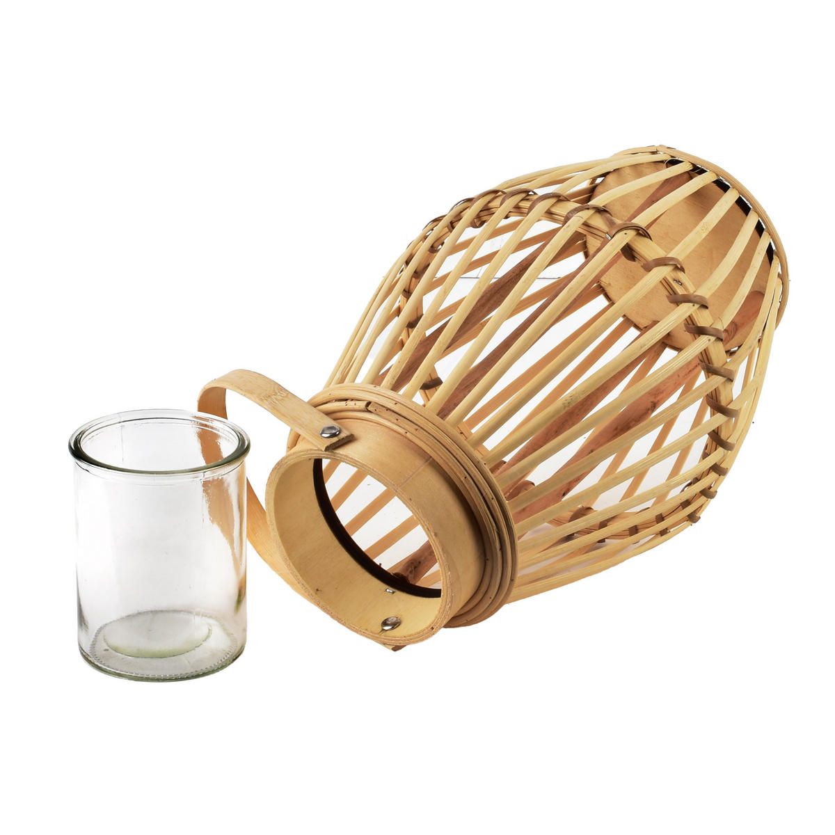 LATERNE Lucie Natural 19xh28cm Weidengeflecht Natur - Naturfarben, Naturmaterialen (19/28/19cm) - Mondex