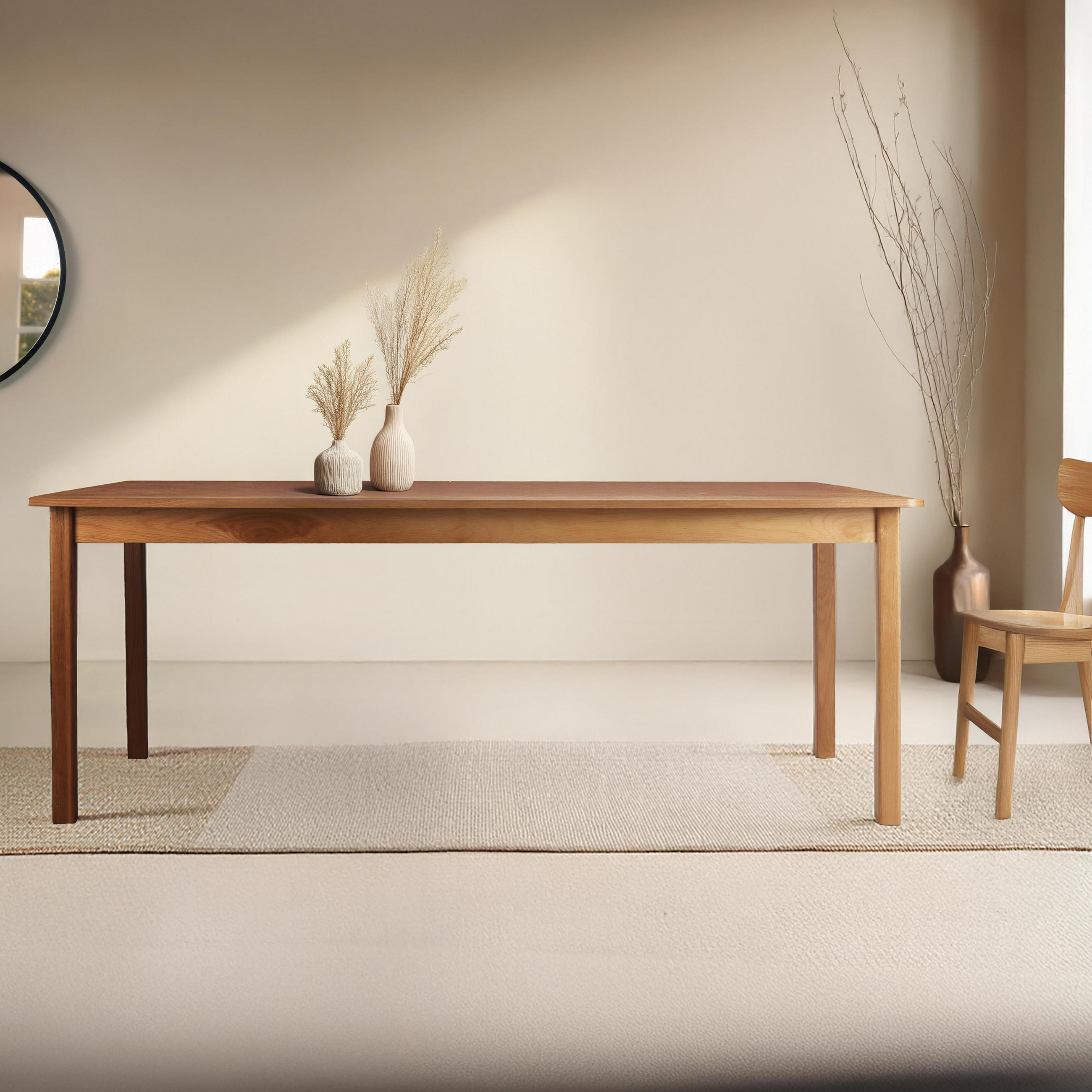 ESSTISCH 200 cm, Holz - Braun, Holz (200/100/75cm) - Oviala