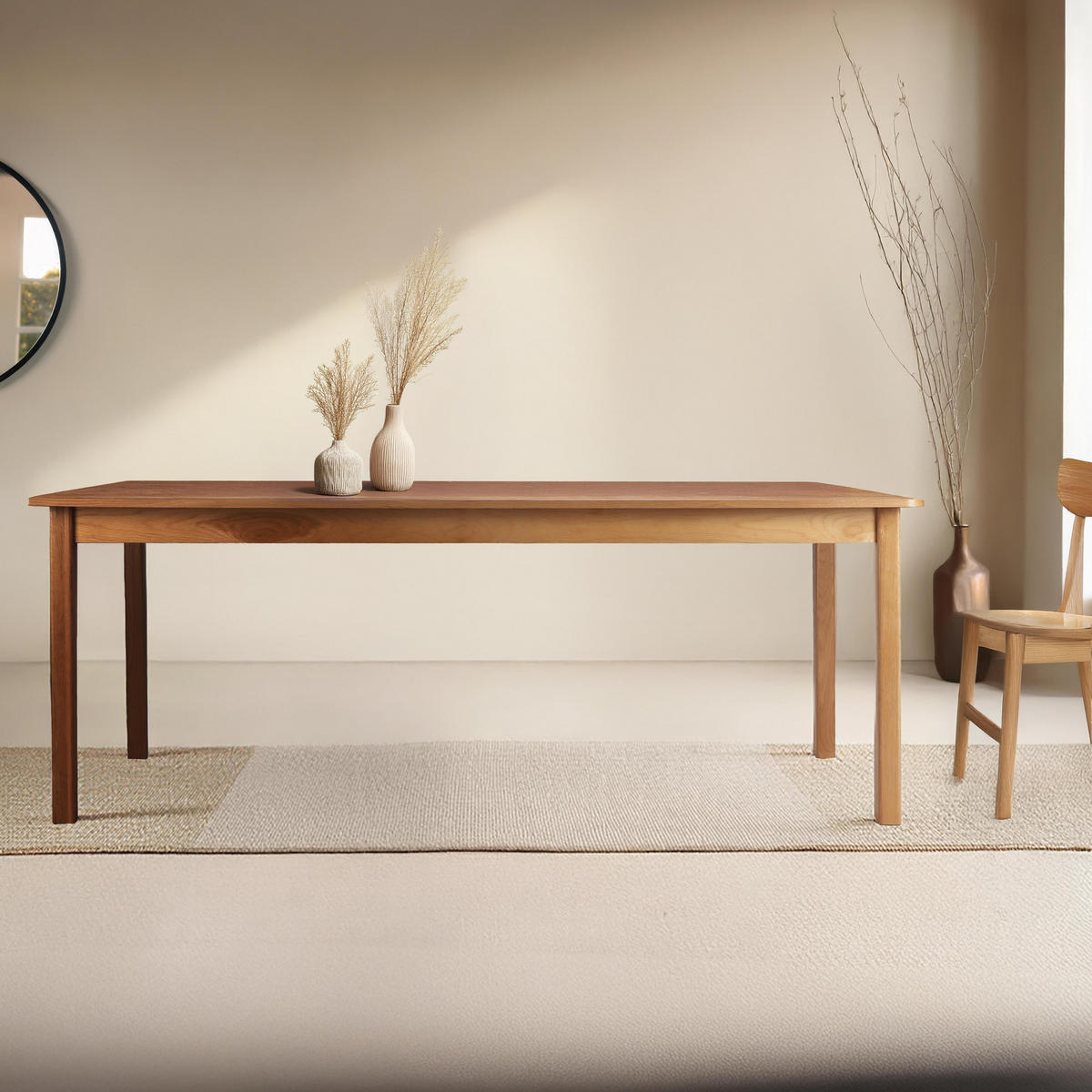 ESSTISCH 200 cm, Holz - Braun, Holz (200/100/75cm) - Oviala