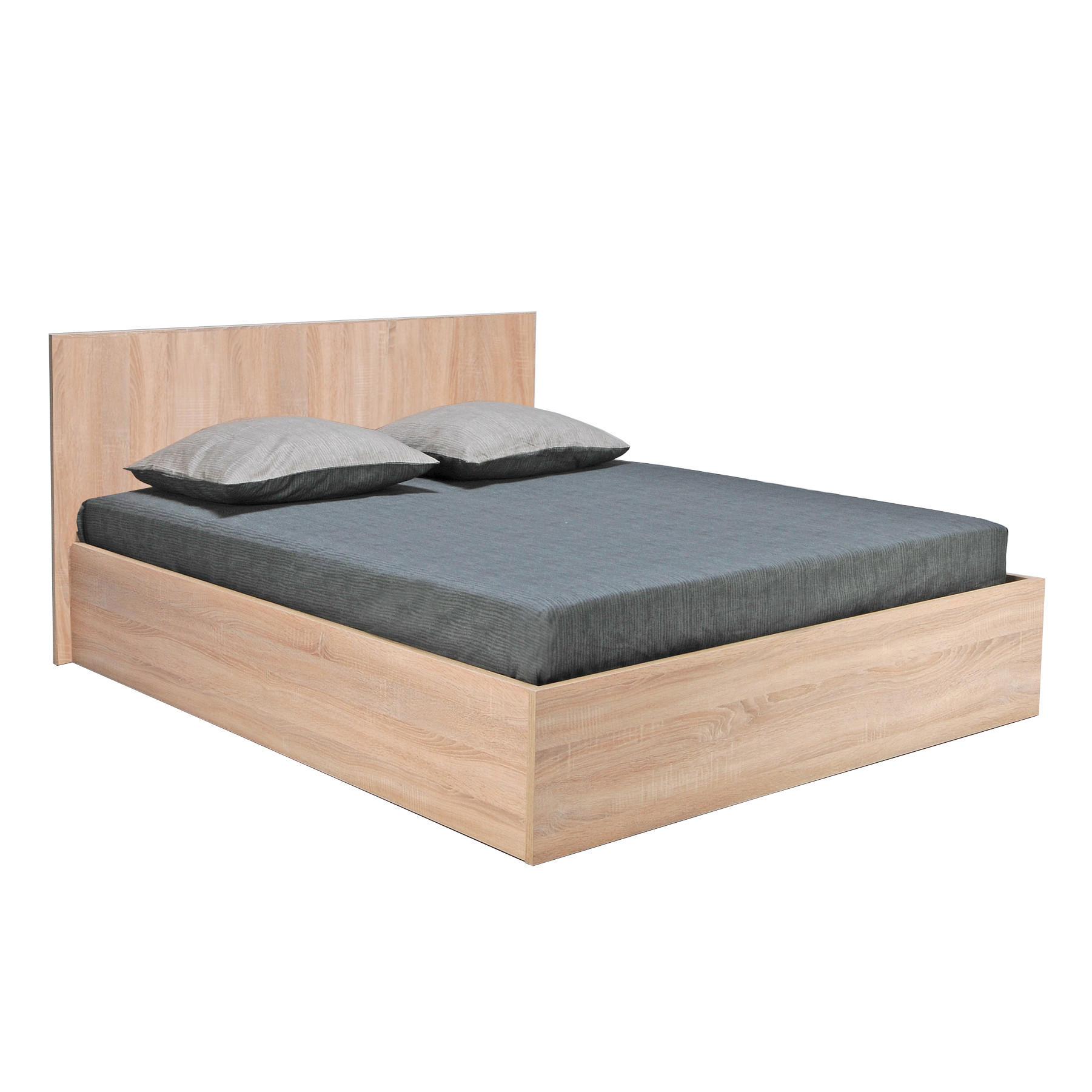 BETT mit bettkasten MADRID/ 140x190 cm - Eiche gebleicht dekor - Sonoma Eiche, Holz/Holzwerkstoff (140/190cm) - Weber Industries