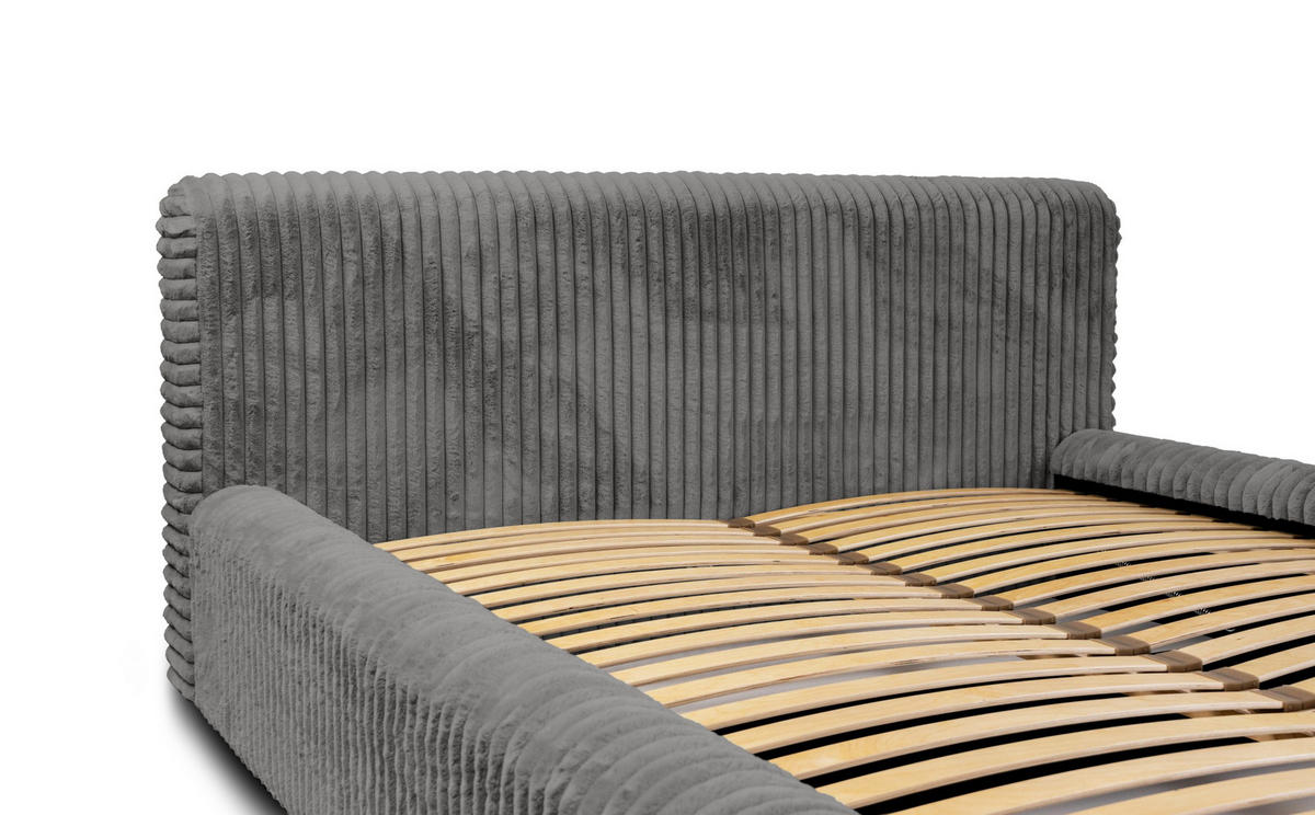 POLSTERBETT aus Strickmaterial Almeza 180x200 cm, Grau - Grau, Textil (180/200cm) - Meblito