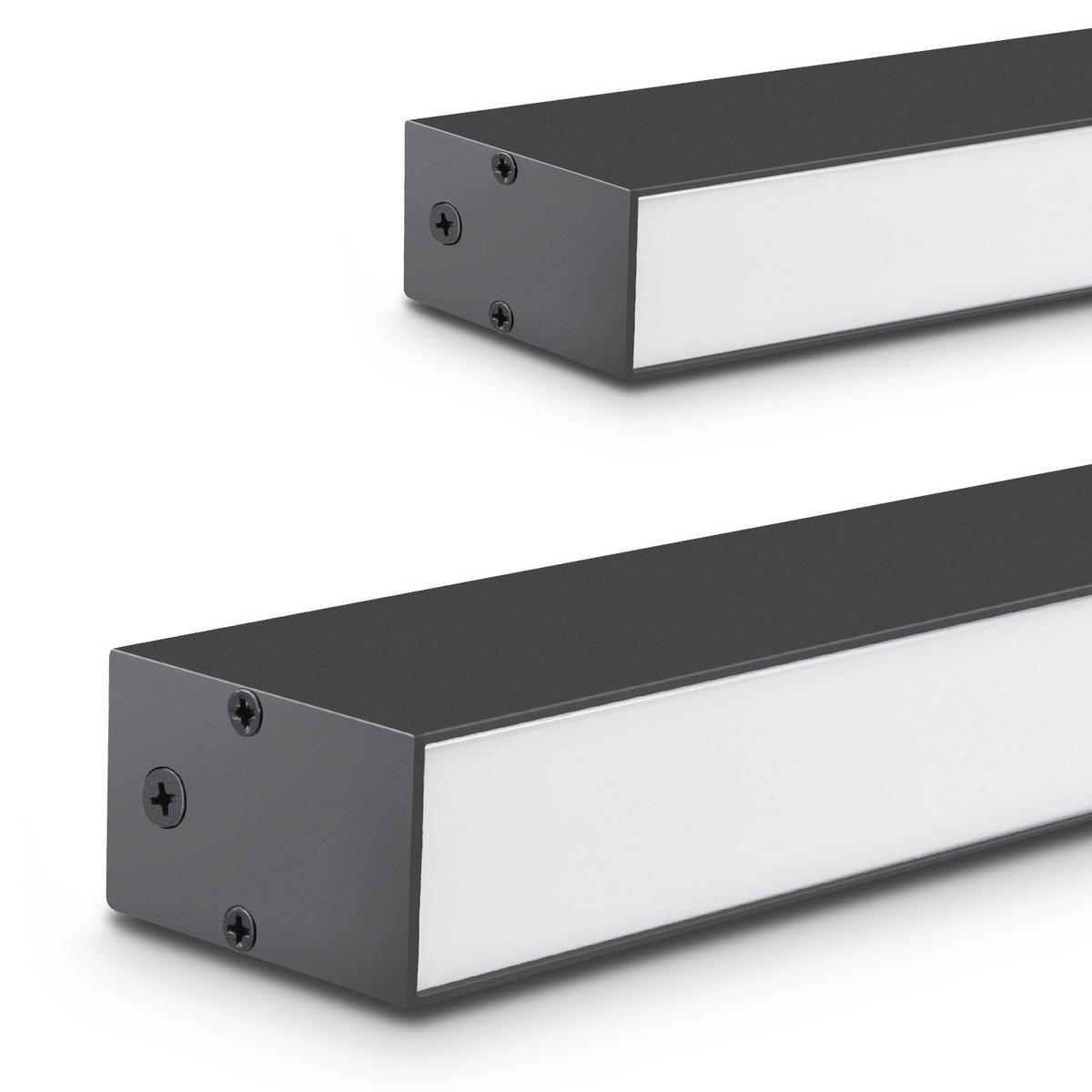 LED-DECKENLEUCHTE Werner 53.6/3.5/5.5 cm - Schwarz, Metall (53.6/3.5/5.5cm) - Nettlife