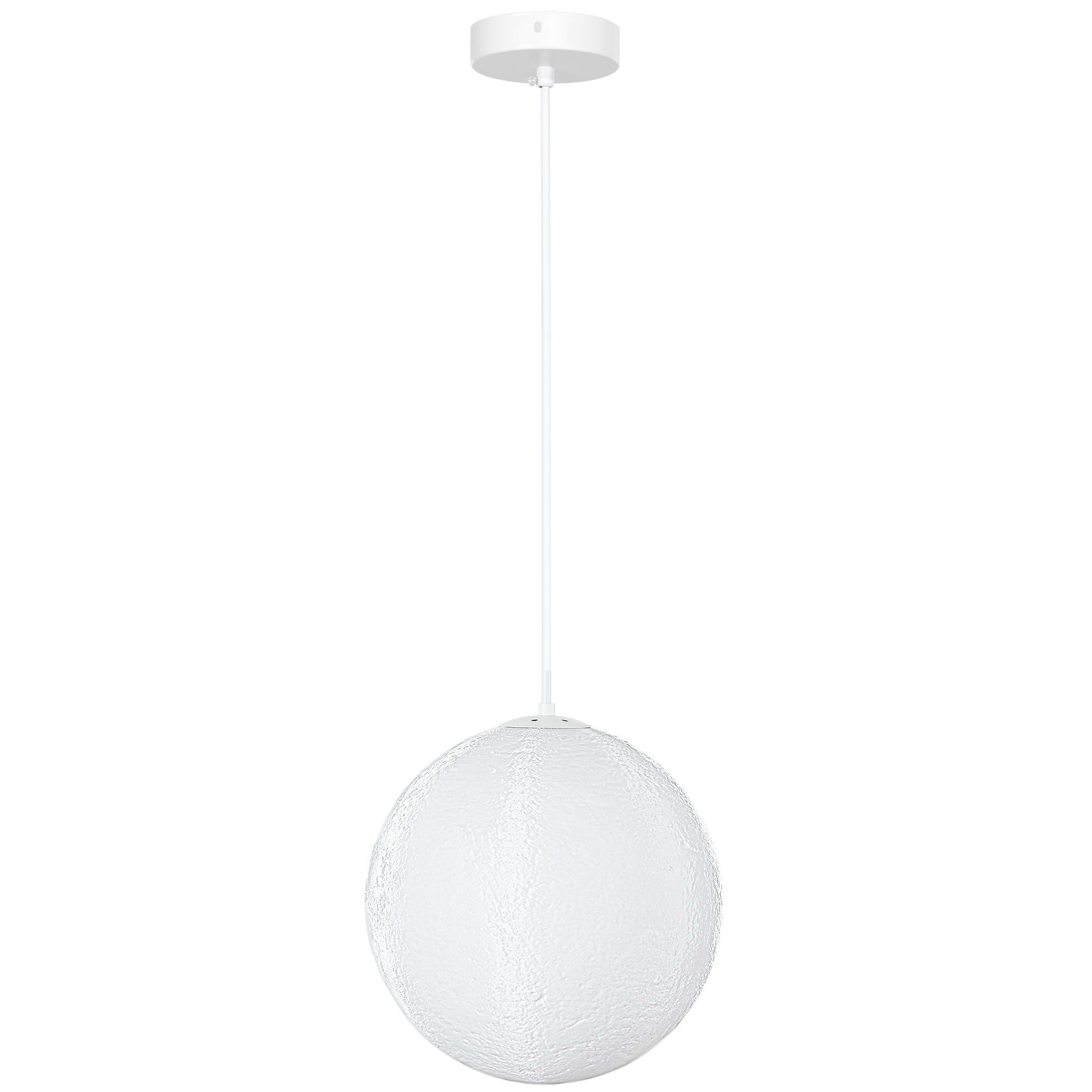 3D Mond Pendelleuchte Hängelampe mit APP-Steuerung, Musik, Cremeweiß - Weiß, Kunststoff (30/30/30cm) - HOMCOM