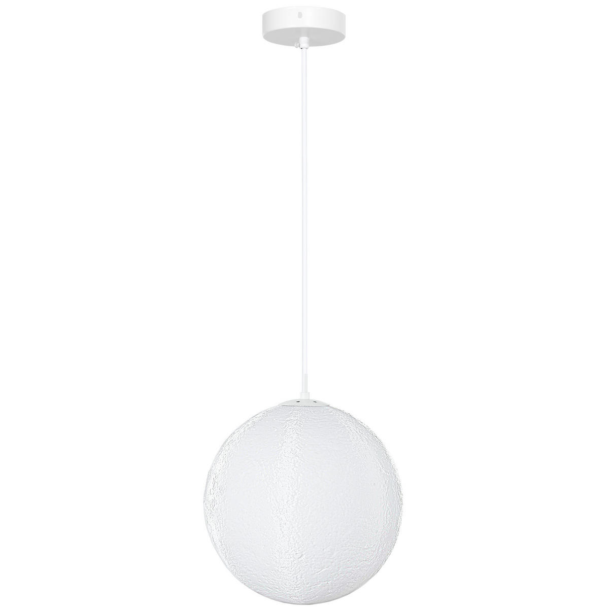 3D Mond Pendelleuchte Hängelampe mit APP-Steuerung, Musik, Cremeweiß - Weiß, Kunststoff (30/30/30cm) - HOMCOM