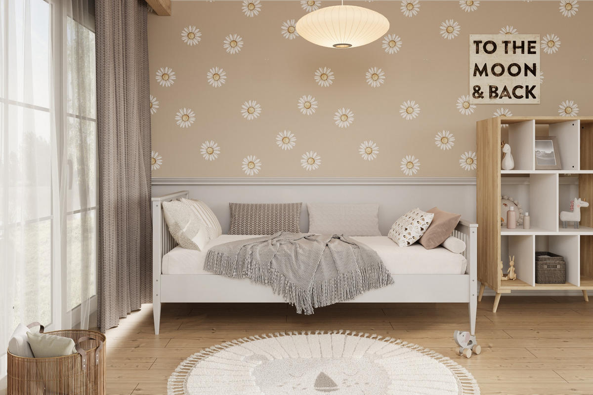 KINDERBETT Emili 80/90 -160/180/200 cm mit Matratze Weiß 90/200 - Weiß, Holz (80/200cm) - RAUMHIRSCH FURNITURE