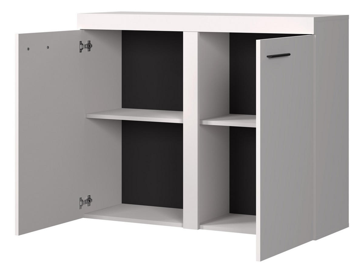 KOMMODE Rumba 2F3 - Eichefarben/Graphitfarben, Holzwerkstoff (97/82/40cm) - MIRJAN24