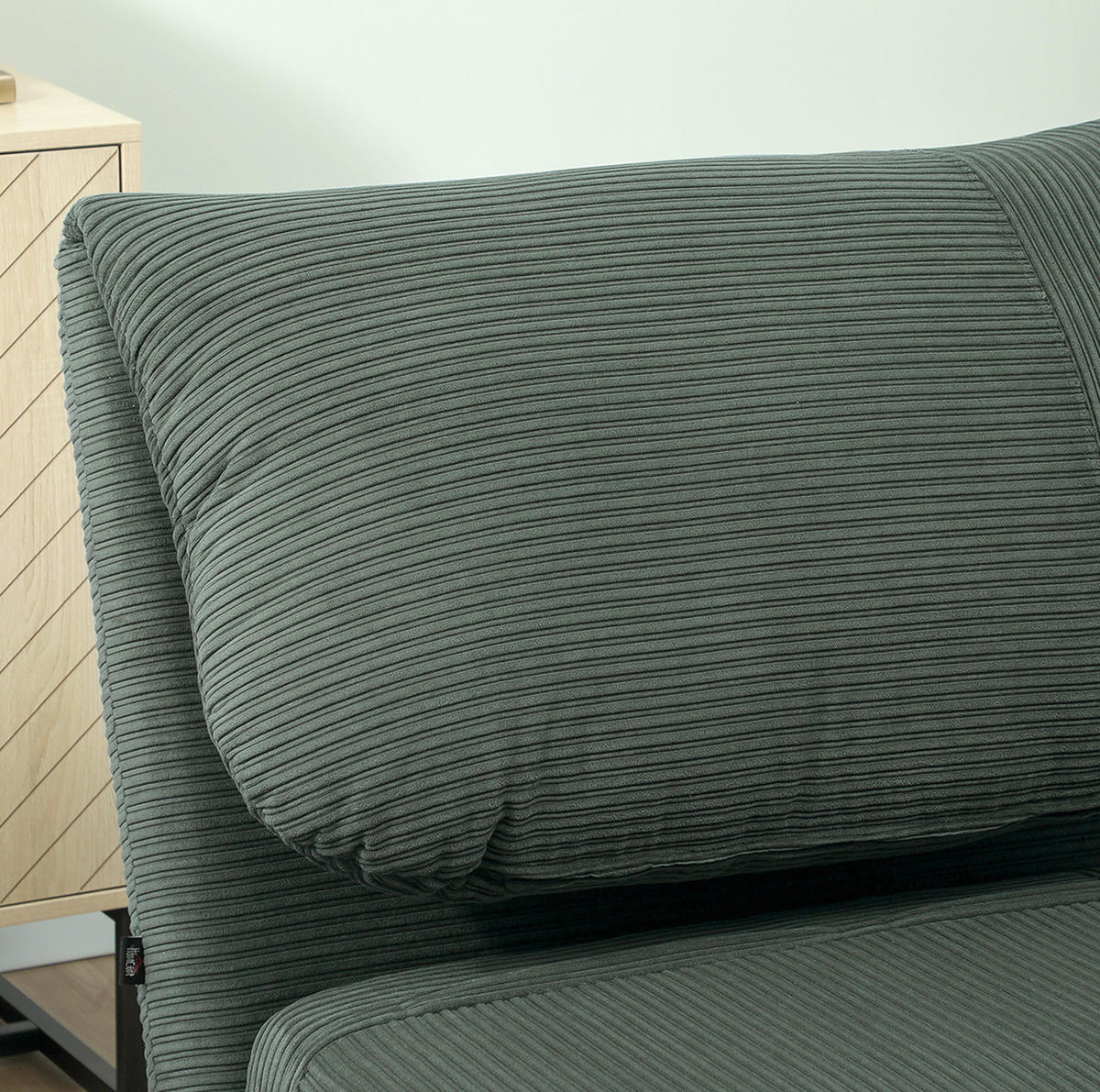 ROZKLÁDACÍ křeslo z polyesteru 82x89x83 cm zelené, 2 v 1 s polohovacím opěradlem a polštářem - zelená barva, textil (89/83/82cm) - Modfu