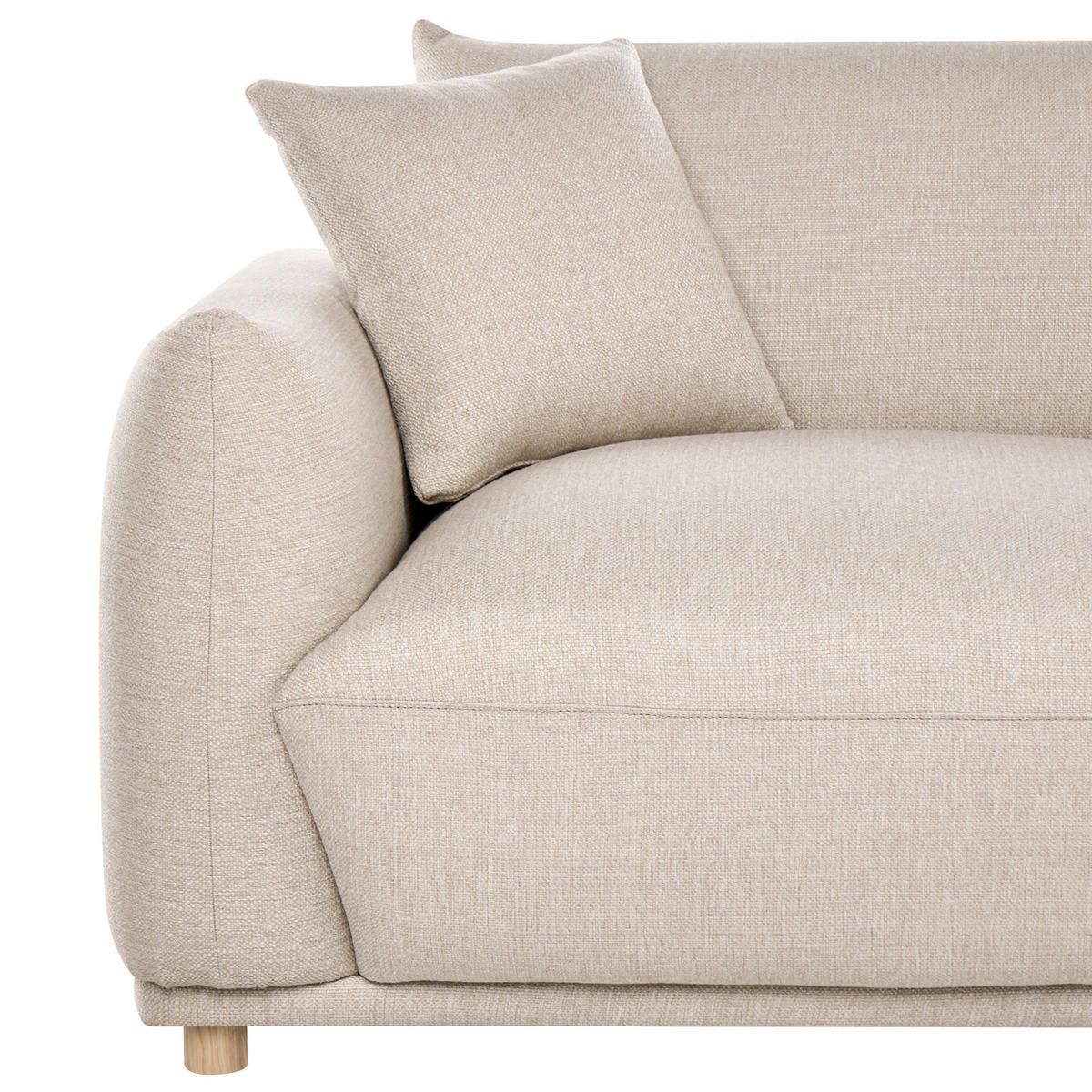 POHOVKA 3-místná Látka Béžová Jubek - béžová, textil (214/81/104cm) - Beliani