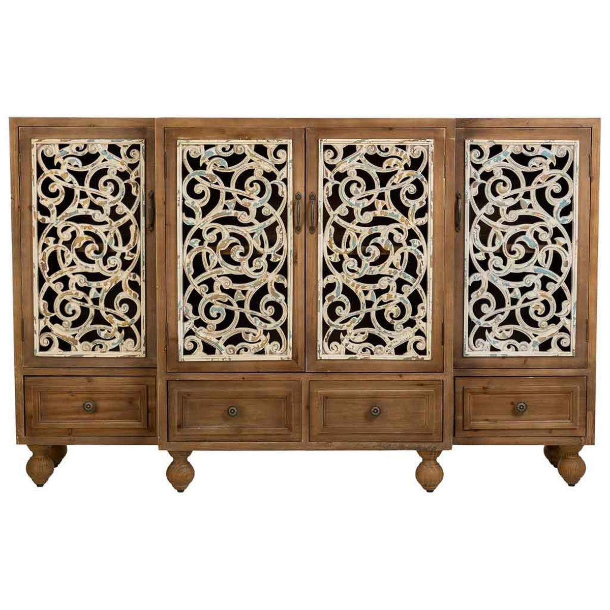 SIDEBOARD aus holz braun 160x42x102 cm - Braun, Holz (160/102/42cm) - Wanderlust