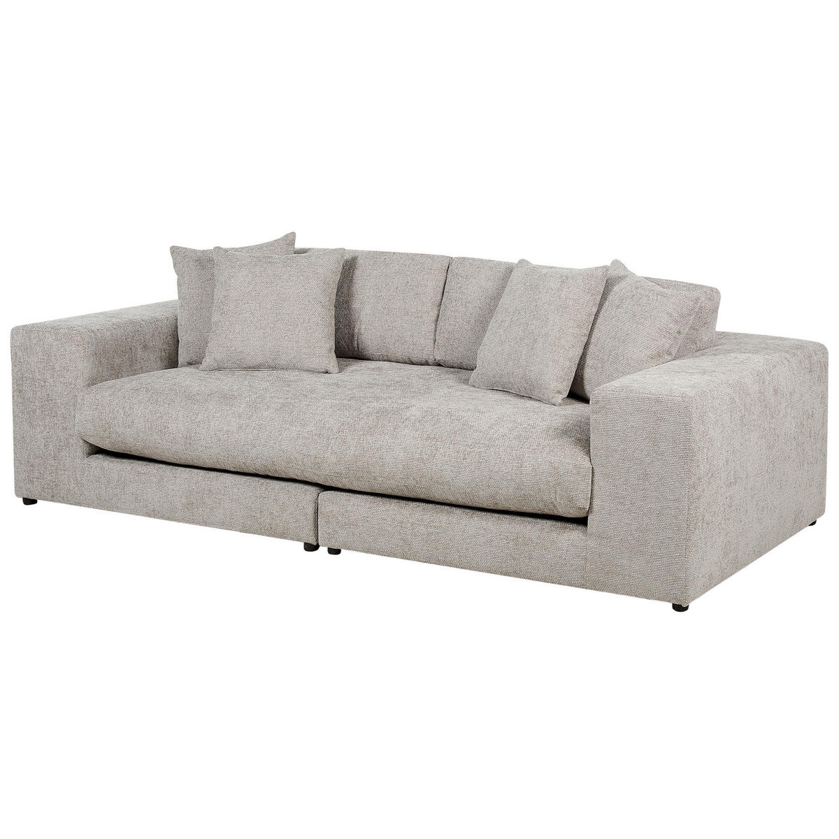 3-SITZER-SOFA taupe mit Kissen Glorvika - Beige, Textil (240/58/120cm) - Beliani