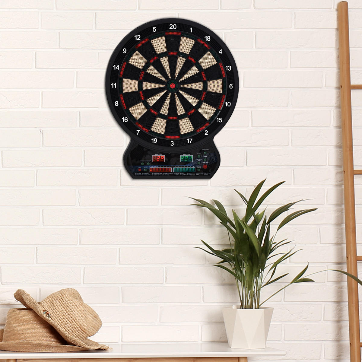 DARTSCHEIBE DE-18832 27 Spiele, 202 Variationen Schwarz - Schwarz, Kunststoff (3/51/42cm) - ComfortXL