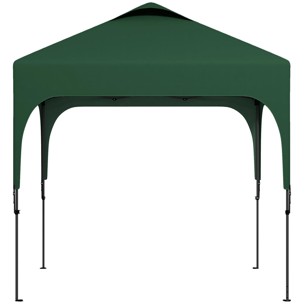 PAVILLON, UV-Schutz 50+, höhenverstellbar, i2,5 x 2,5 x 2,68 m,Grün - Dunkelgrün, Metall (253/268/253cm) - Vallsero
