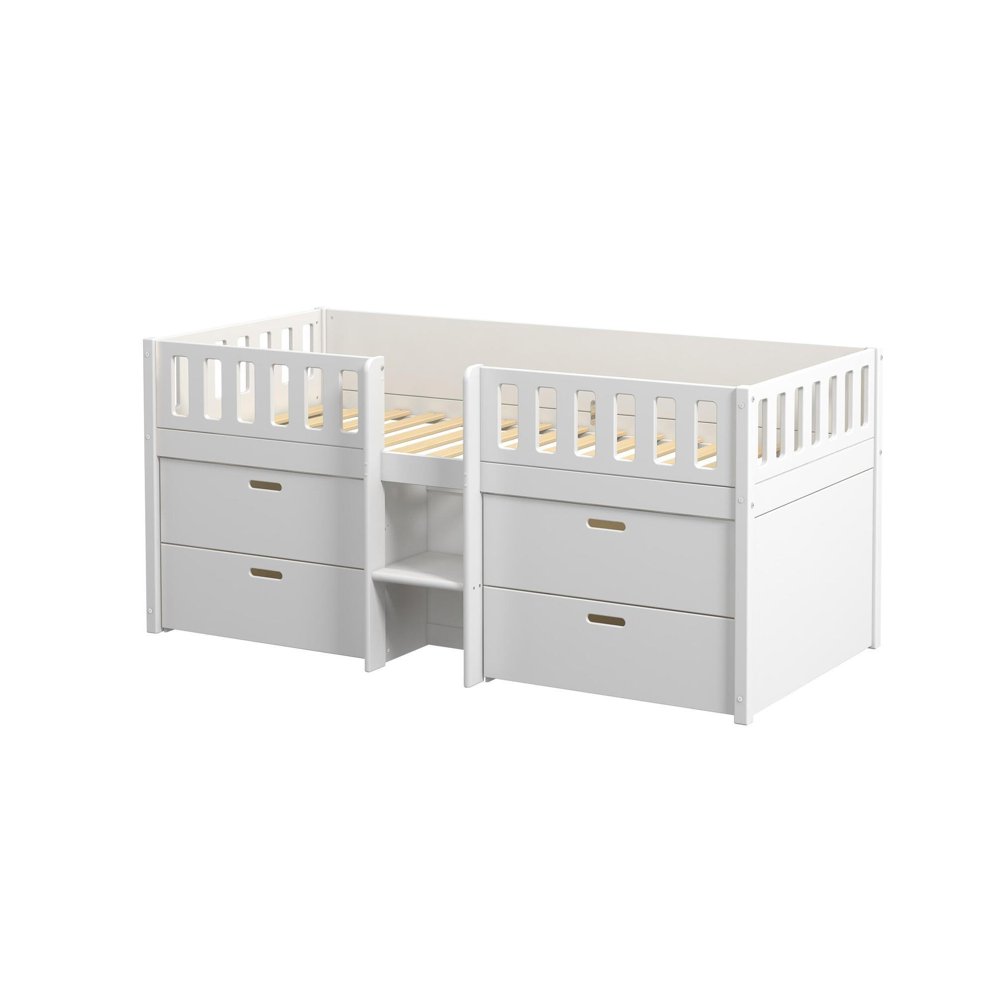 KINDERBETT VIGGO Weiß 205x102x92 cm - Weiß, Holz - FURNLUX