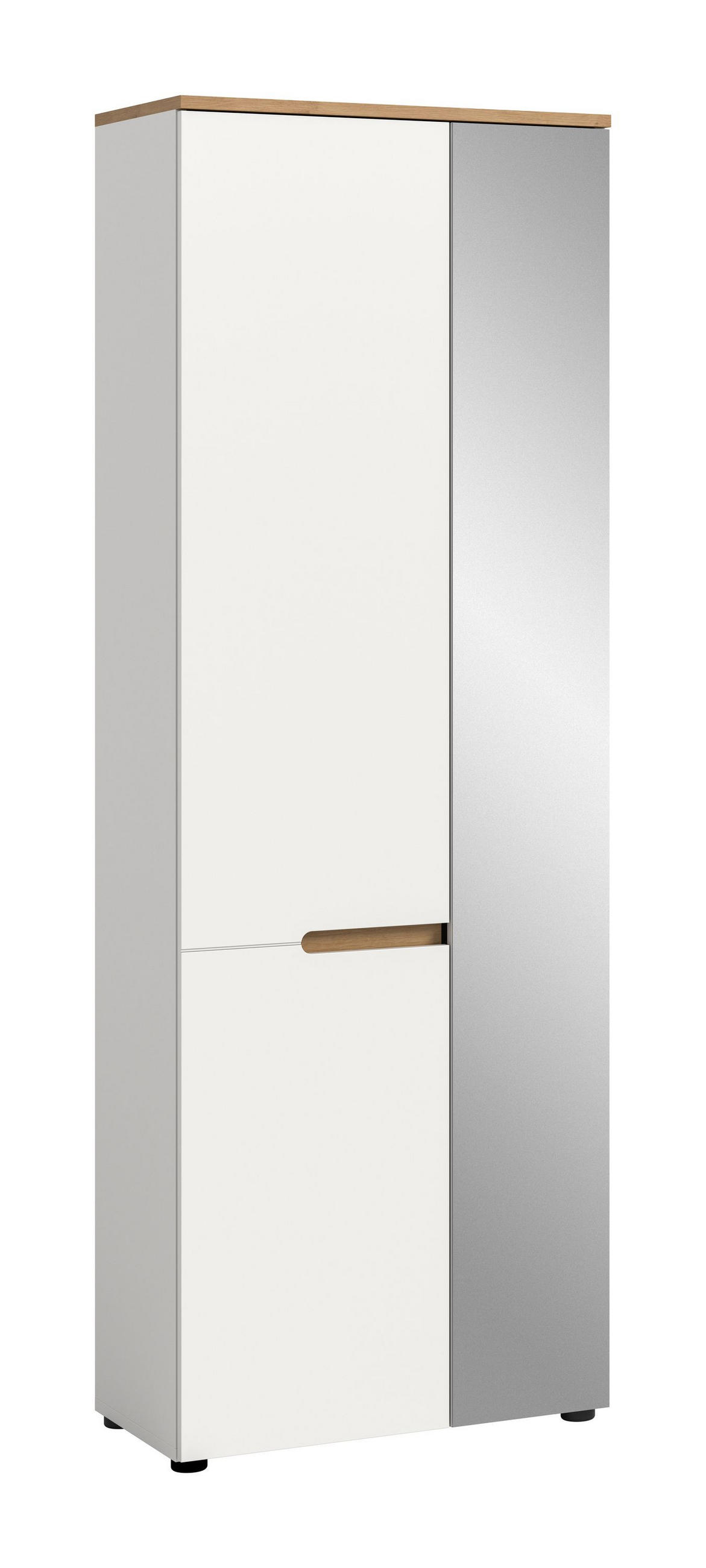 GARDEROBENSCHRANK Nova Garderobe in Basalt grau Nb. und Artisan Nb. B/H/T: 65x190x37 cm - Weiß, Holzwerkstoff (65/190/37cm) - Homes & Jones