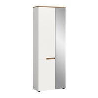 GARDEROBENSCHRANK Nova Garderobe in Basalt grau Nb. und Artisan Nb. B/H/T: 65x190x37 cm - Weiß, Holzwerkstoff (65/190/37cm) - Homes & Jones