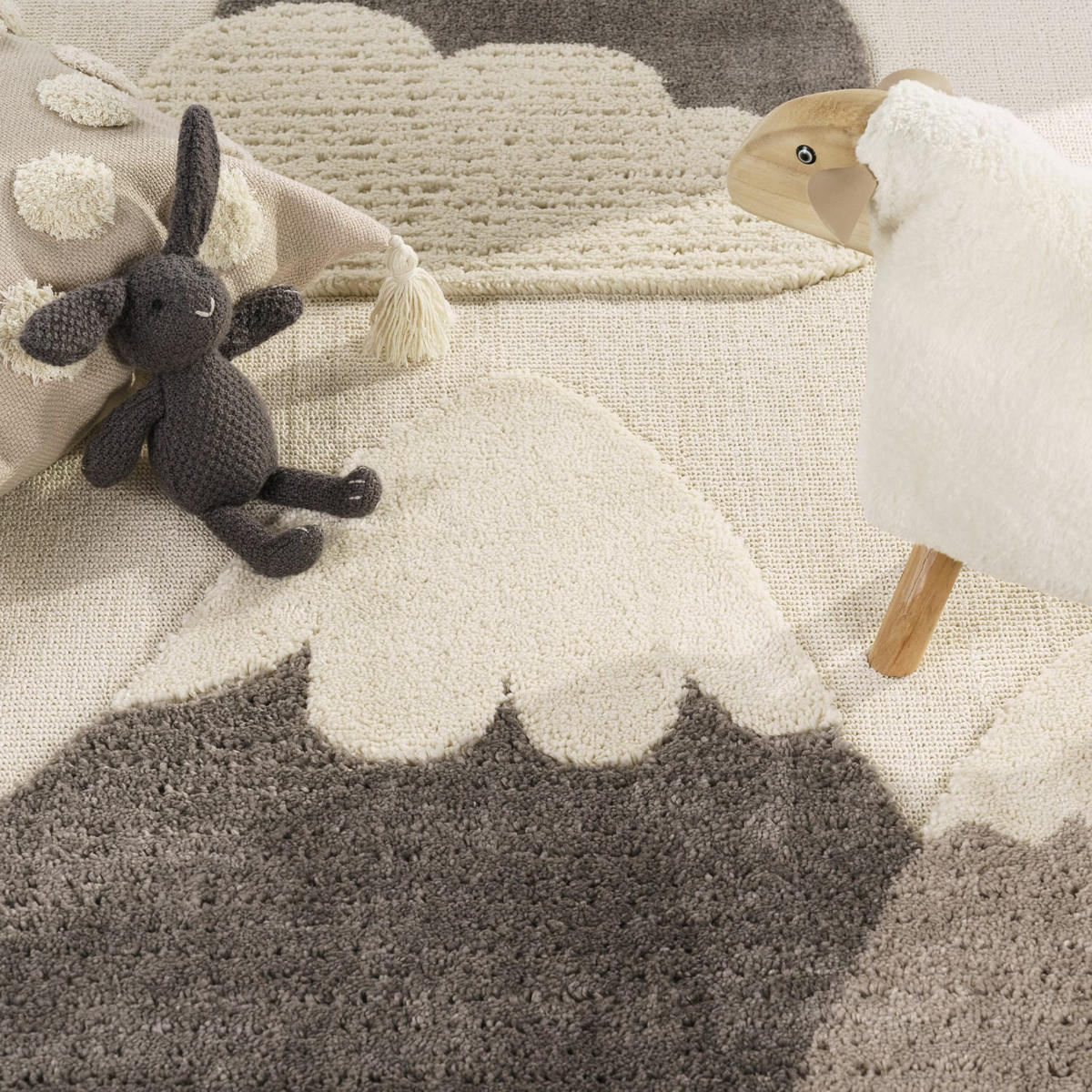 KINDERTEPPICH 160/160 cm Togo 377 - Creme, Kunststoff (160/160cm) - Paco Home
