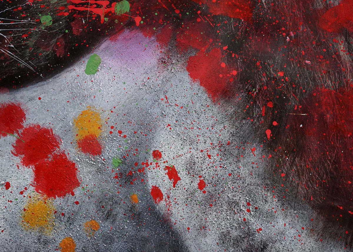 ÖLGEMÄLDE LÖWE Mehrfarbig - Multicolor, Textil (180/120cm) - MCW