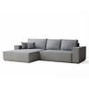 ECKSOFA MIT SCHLAFFUNKTION Maze Grau Webstoff - Schwarz/Grau, Holz/Holzwerkstoff (294/185cm) - Maison de Reve