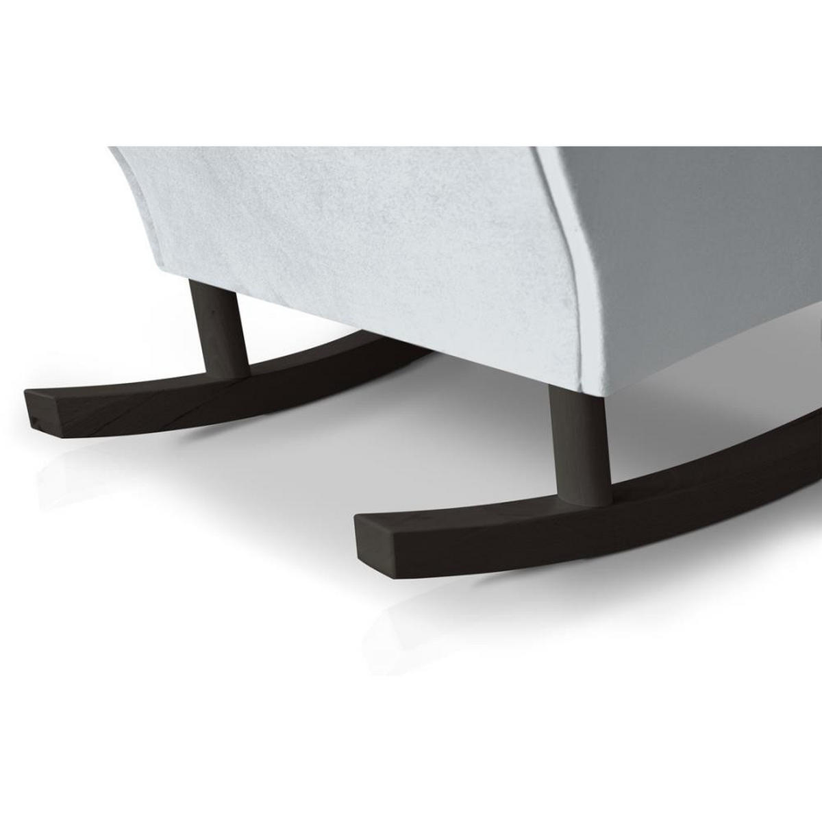 SCHAUKELSTUHL Fabio hellgrau mit Wenge Beinen - Wengefarben/Hellgrau, Textil (82/103/108cm) - Beautysofa