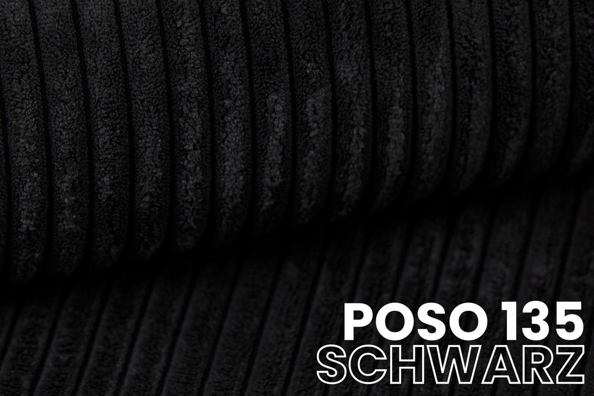 BOXBETT VICTOR 140/200 in Cord Schwarz H4 - Schwarz, Holz/Holzwerkstoff (140/200cm) - Deine Möbel 24