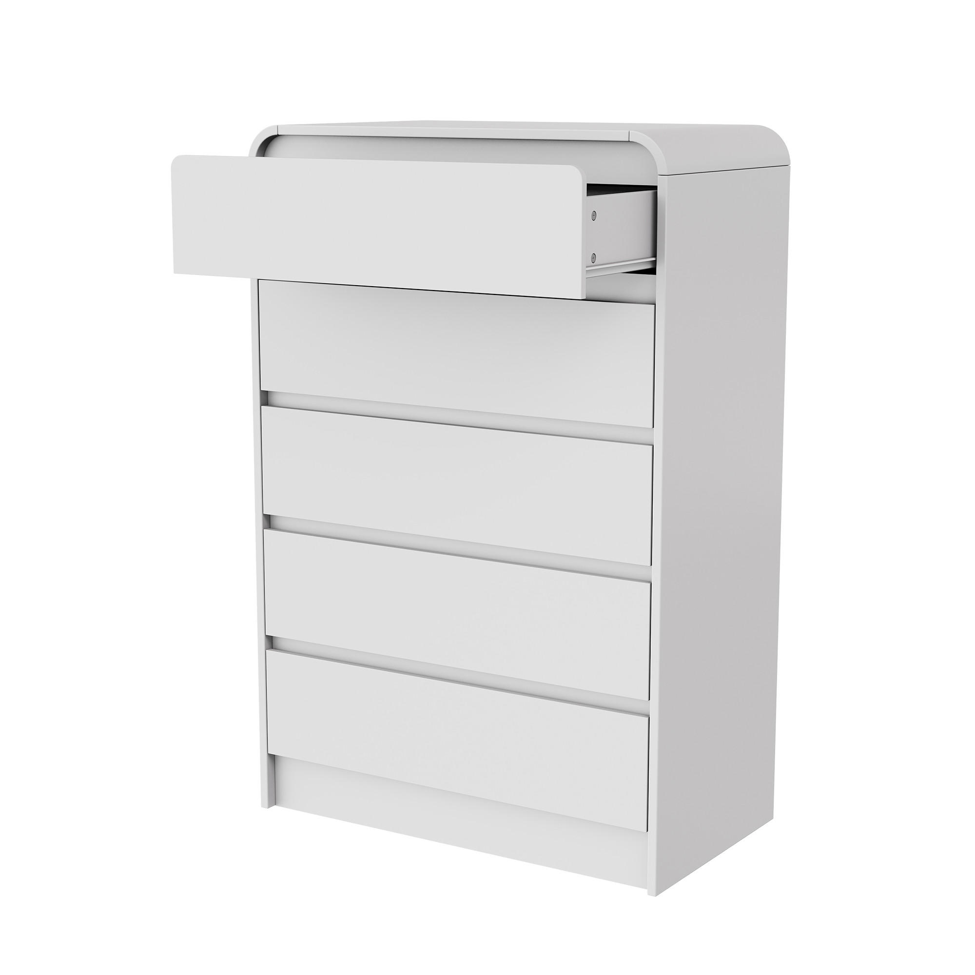 Bpkadhy Schubladenschrank Weiß 40x110x73 cm