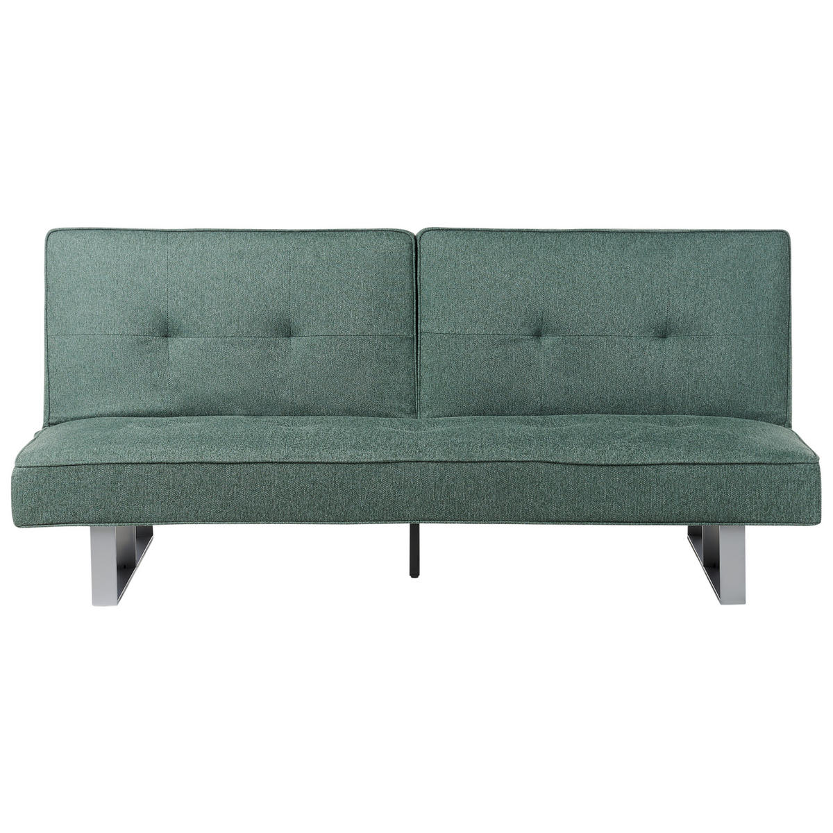 3-SITZER-SCHLAFSOFA grün Dublin - Silberfarben/Grün, Textil (190/38/88cm) - Beliani