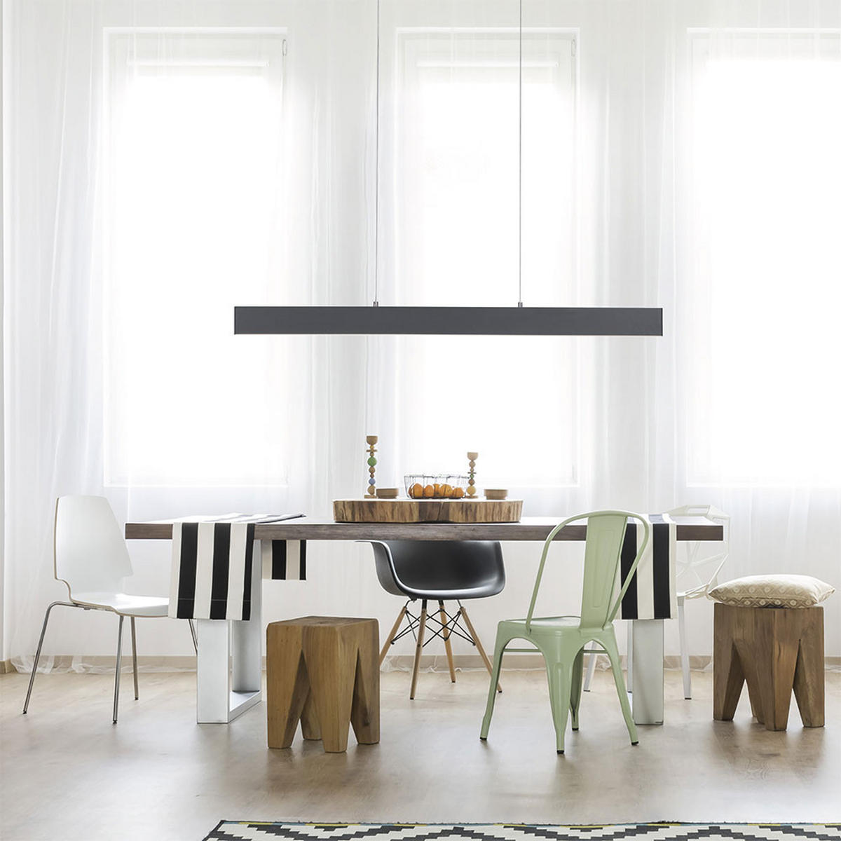 LED HÄNGELEUCHTE Metall Anthrazit - Anthrazit, Metall (121/6/120cm)