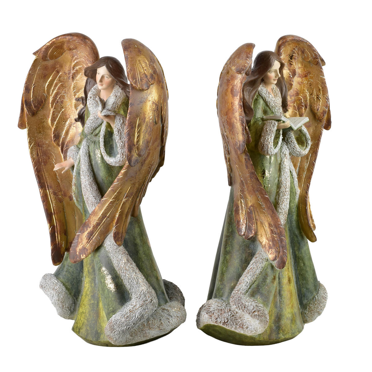 FIGUR Santa Lila 26,5/21/53cm - Grün, Stein (22/58/28cm) - Mondex