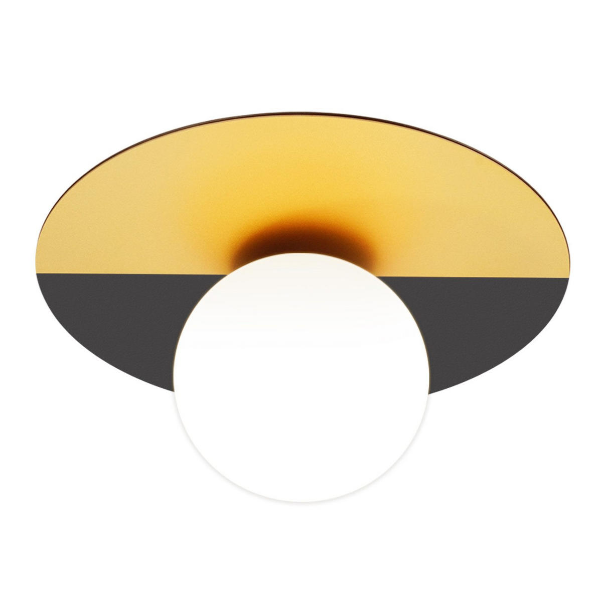 DECKENLEUCHTE Bremerhaven 28/28/5 cm - Goldfarben, Metall (28/28/5cm) - Nettlife