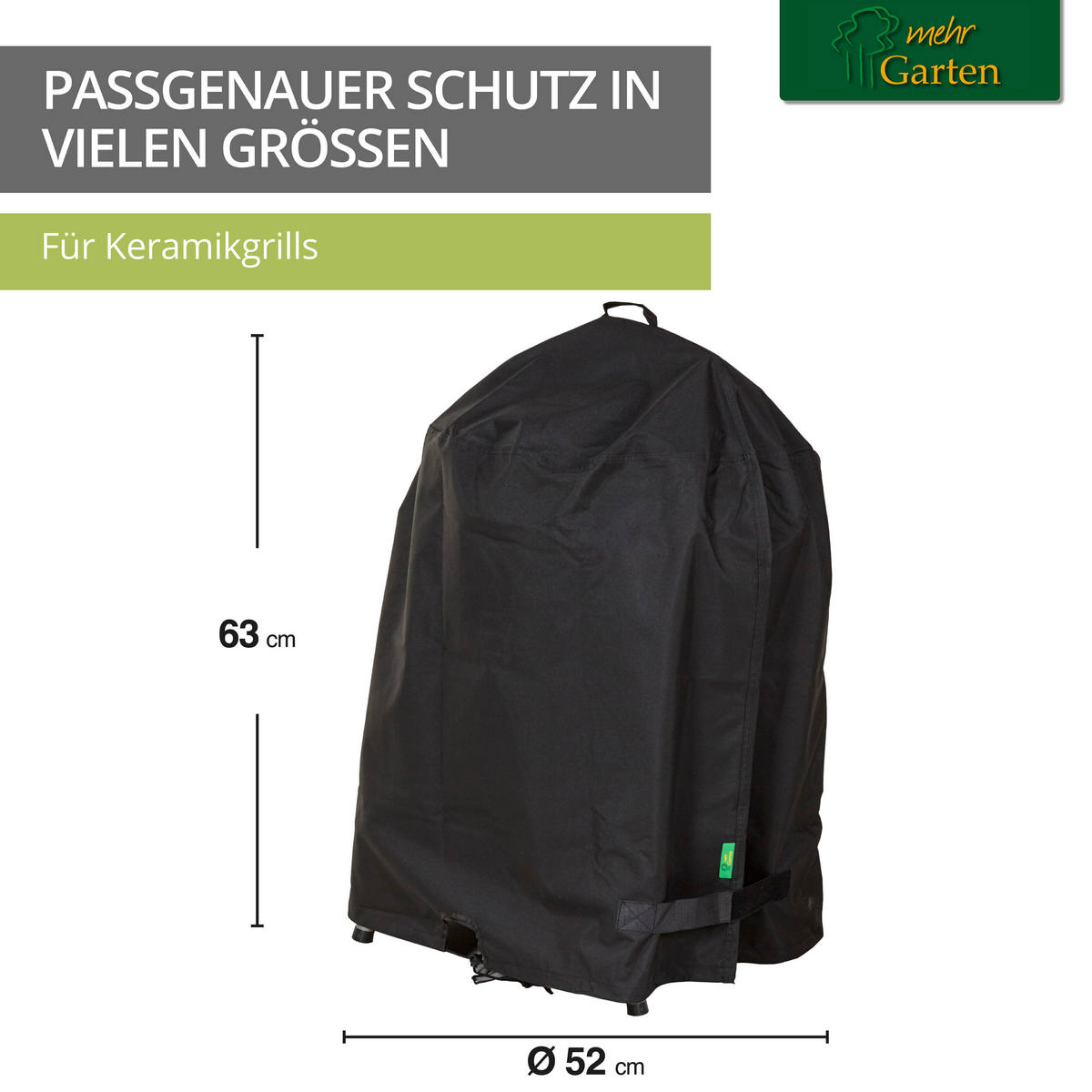SCHUTZHÜLLE für Keramikgrill 2.0 Schwarz SHP-30096 - Schwarz, Kunststoff (73/79/73cm) - mehr Garten