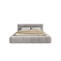 POLSTERBETT Nuuk 200x200 cm, Silber - Grau, Textil (200/200cm) - Fedve