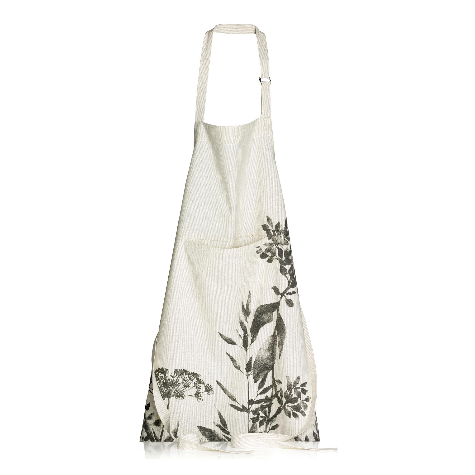 KÜCHENSCHÜRZE Fleuri Isam umbra 80 x 85 cm - Grau, Textil (80/85cm) - Winkler