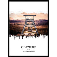 POSTER mit Rahmen 50x70 cm Ruhrgebiet Herten - Braun, Holz (51/71cm) - artissimo