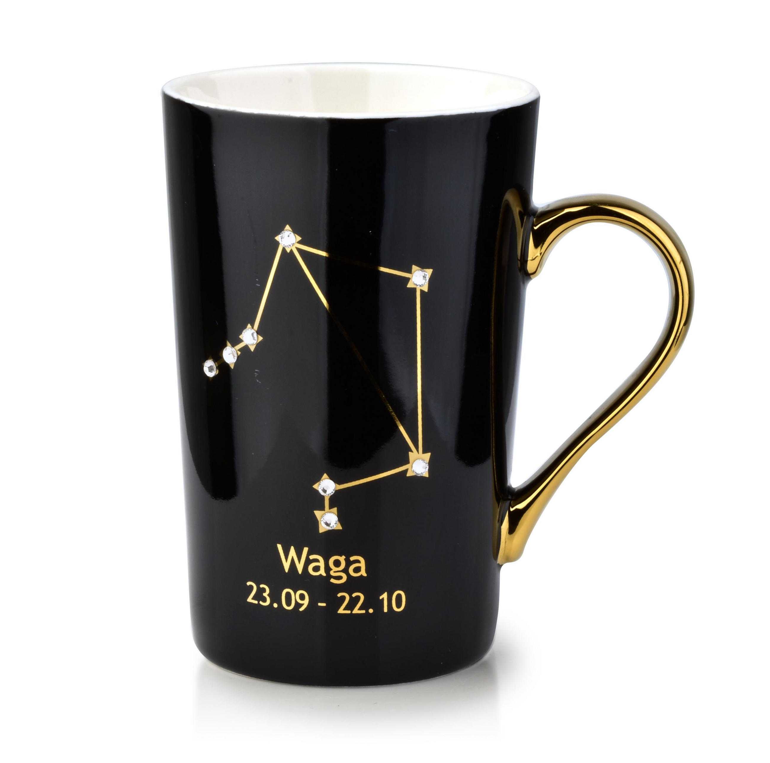 BECHER ZODIAK Schwarz Porzellan - Schwarz, Keramik (0.43L) - Mondex