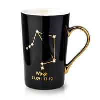 HRNEK Zodiak, porcelán, černá, 430 ml - černá, keramika (0.43L) - Mondex