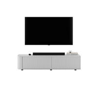 TV komoda Aurora matná biela 140 cm s nízkymi nožičkami - biela, kompozitné drevo (140/31/35cm) - Meble Lindner