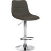 BARHOCKER Stoff taupe - Taupe/Chromfarben, Textil/Metall (45/89/46cm) - CLP