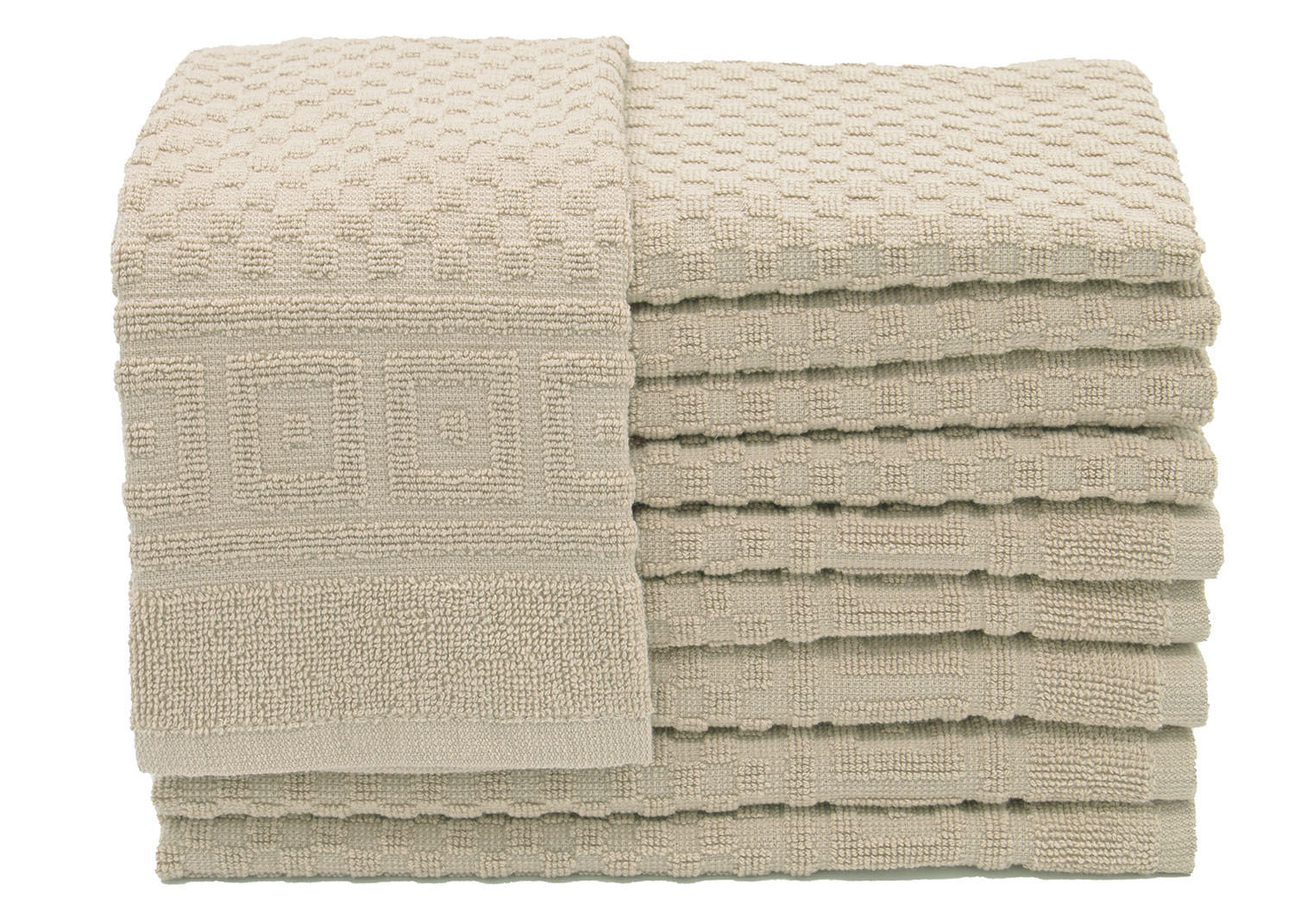 GÄSTETÜCHER, 10er-Set, 30x50 cm, 100% Baumwolle, Braun - Cappuccino, Textil (30/50cm) - Zollner