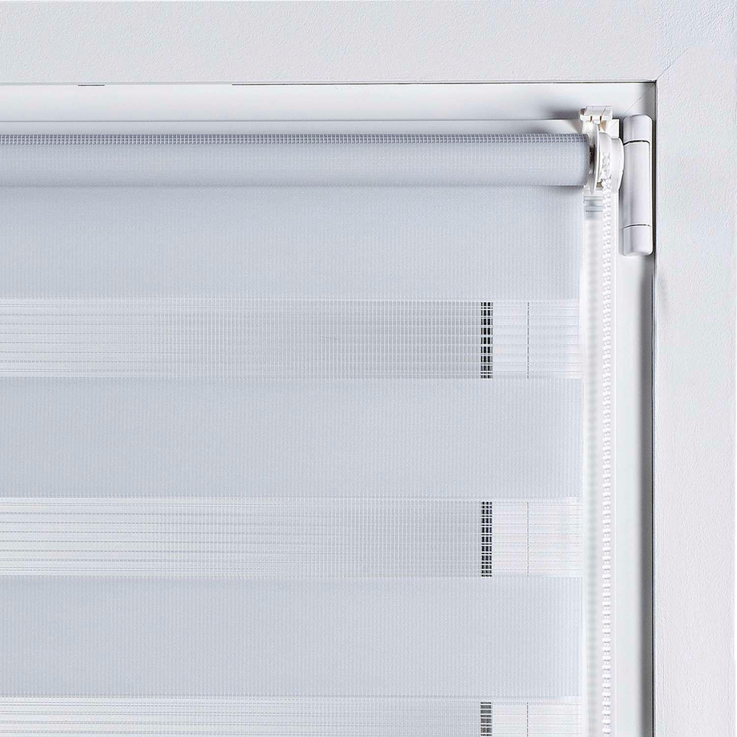 Thumbnail - Storesdeco Doppelrollo, Weiß, Kunststoff, Uni, Rechteckig, 90x180 cm, CE, Wohntextilien, Rollos & Jalousien, Rollos, Dop...