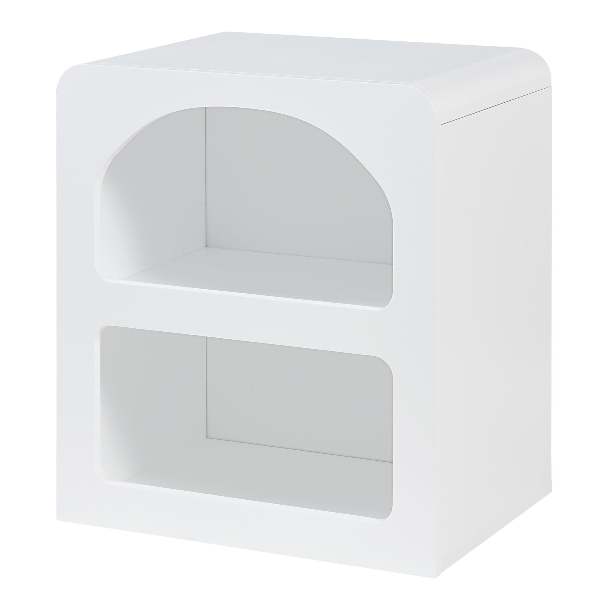 NACHTTISCH Vågå - Weiß, Holzwerkstoff (40/45/30cm) - [en.casa]