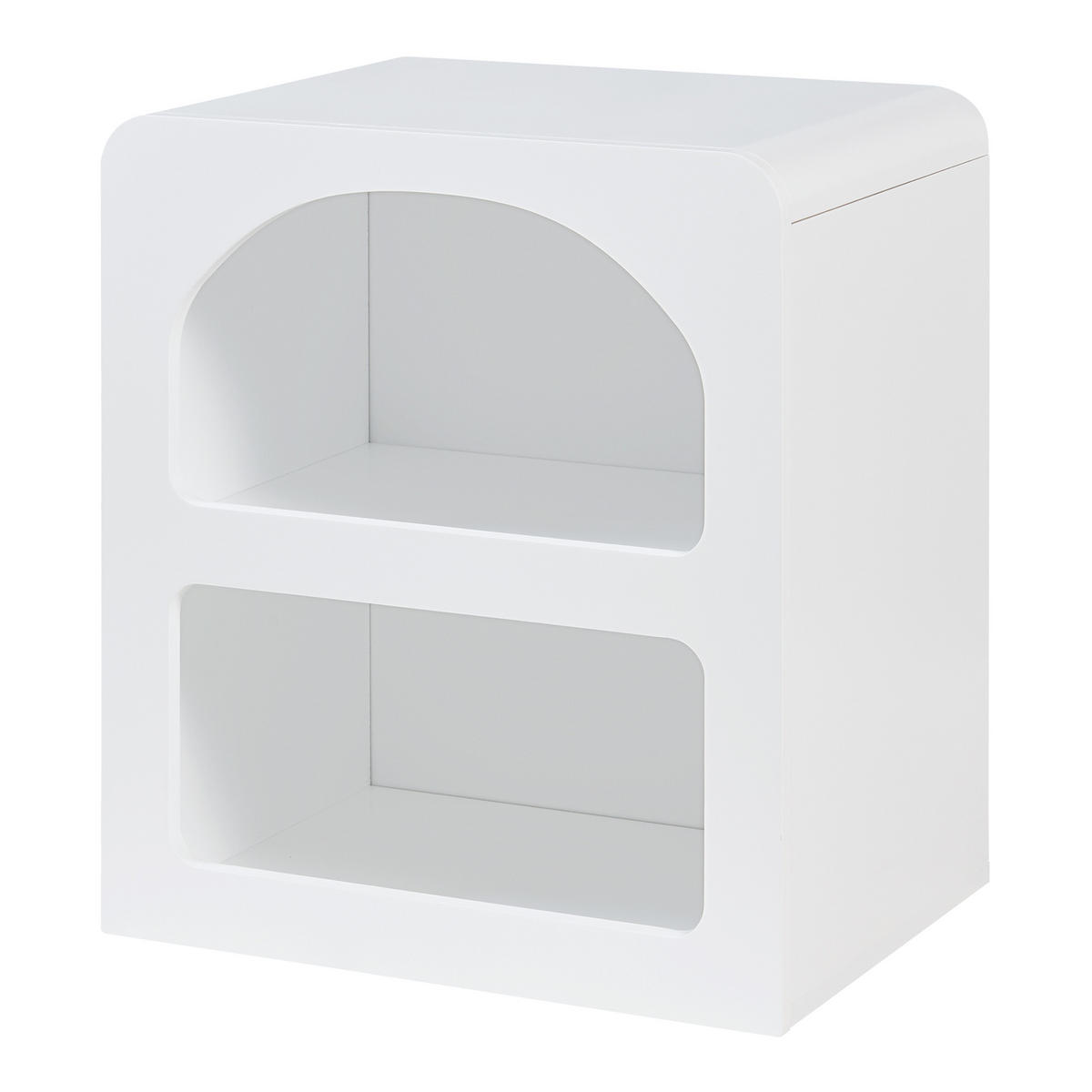 NACHTTISCH Vågå - Weiß, Holzwerkstoff (40/45/30cm) - [en.casa]