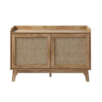 SIDEBOARD 2 Türen mit Rattan-Geflecht L110 cm - PALMO - Apfelbaumfarben, Holzwerkstoff (39/74.5/110cm) - Calicosy