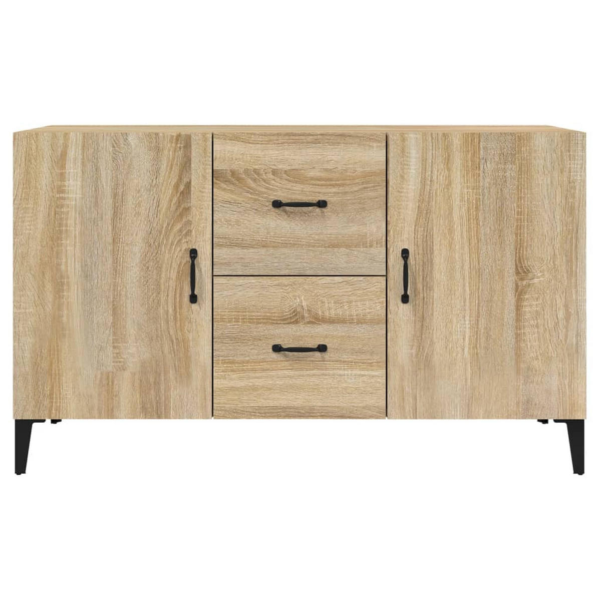 SIDEBOARD mit 2 Schubladen, 2 Türen 100/36/60 cm aus Holzwerkstoff Sonoma-Eiche Dekor - Sonoma Eiche, Holz (100/60/36cm) - vidaXL